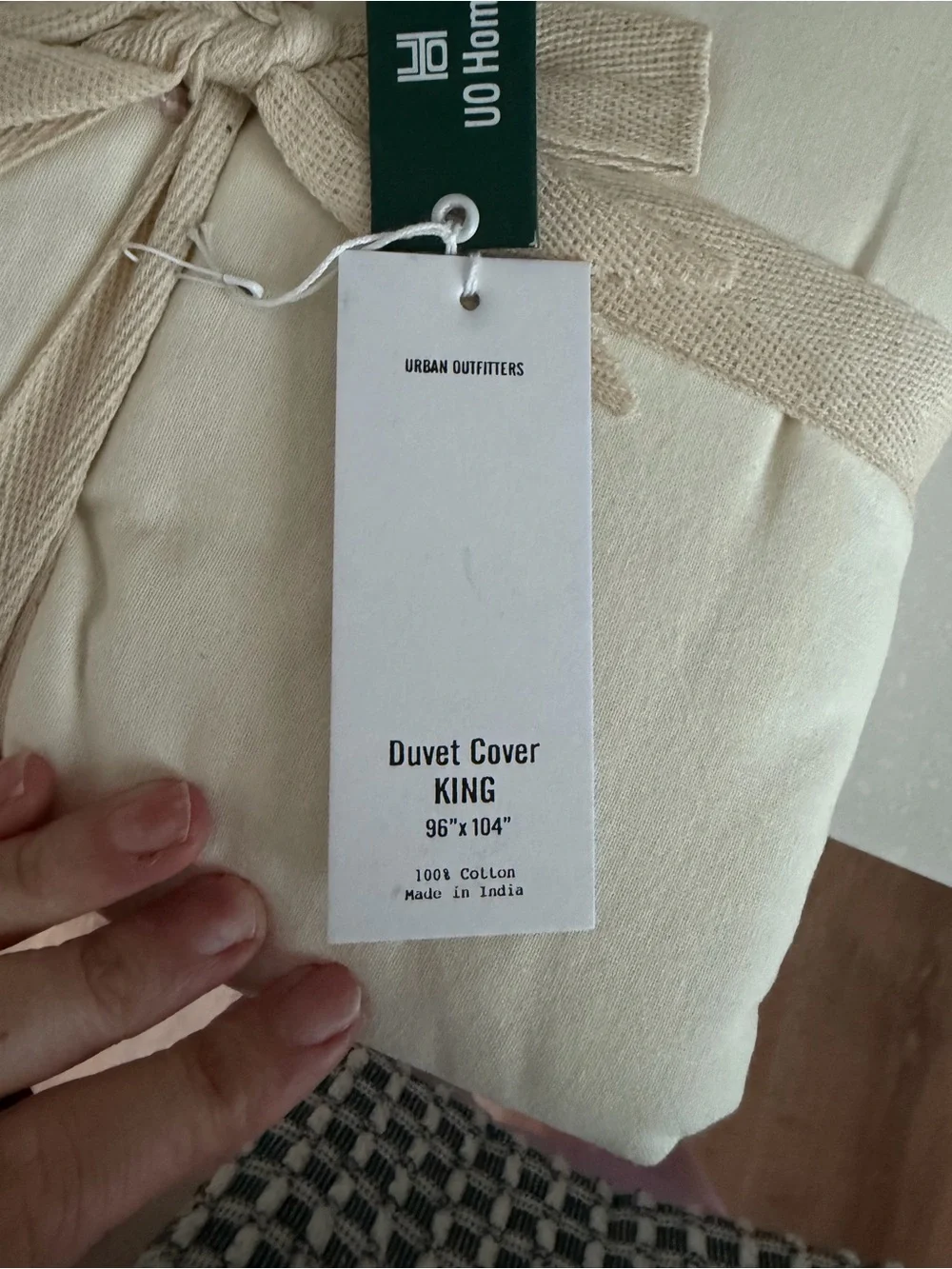 NTW Urban Outfitters Ivory Floral Embroidered Duvet Cover